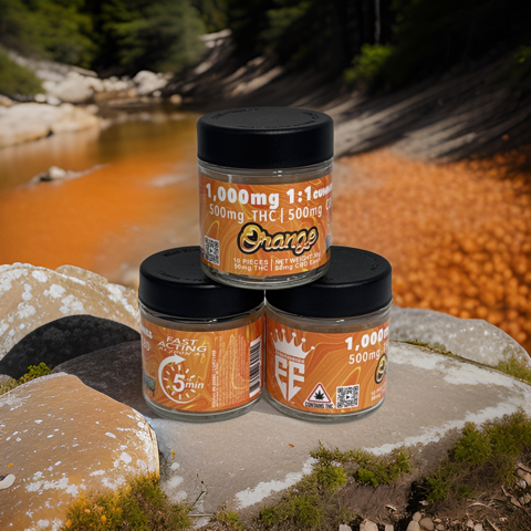 1,000mg Fast Acting 1:1 Gummies Orange